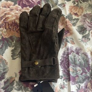 NWT Retreat Elegant Dark Brown Men's Suede Gloves XL